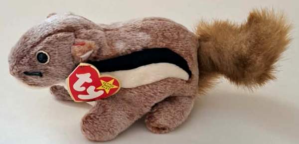 1999 Ty Beanie Baby CHIPPER THE CHIPMUNK - New With Tags