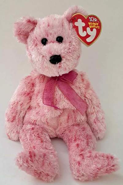 2002 Ty Beanie Baby Smitten The Black Nose Bear - With Original Tags