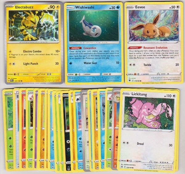 25 Different Pokemon Trading Cards w/ Electabuzz + More