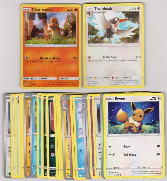 25 Different Pokemon Trading Cards w/ Charmander HOLO + More
