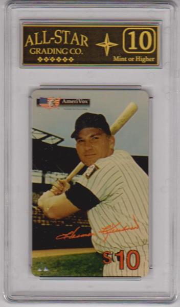 Graded 10 - Harmon Killebrew 1994 Amerivox $10 Phone Card