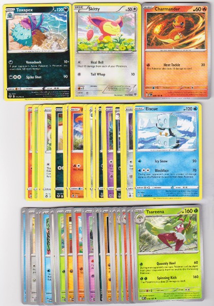 50 Different Pokemon Trading Cards w/ Charmander + More