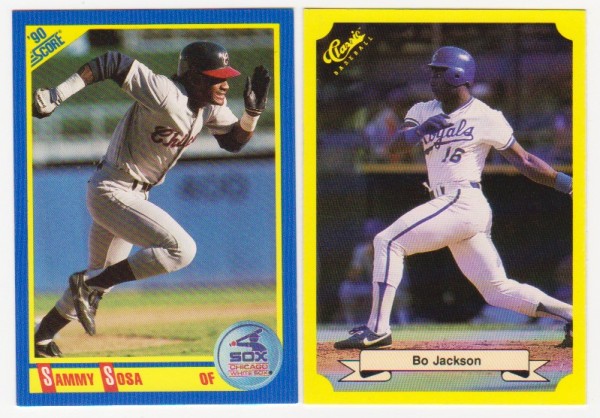 Rookies - Bo Jackson 1987 Classic + Sammy Sosa 1990 Score Rookie Pair