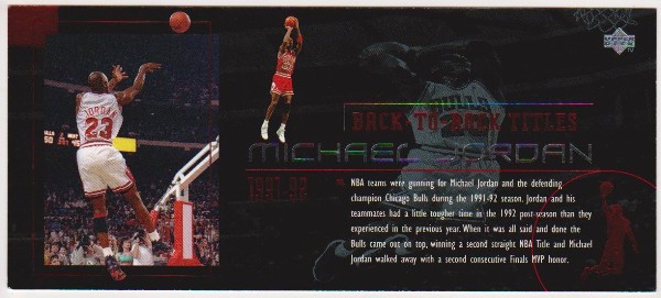 1999 Upper Deck Michael Jordan Career Set Jumbo #CC2 Card