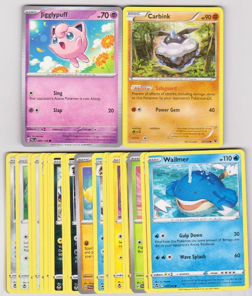 25 Different Pokemon Trading Cards w/ Jigglypuff + More