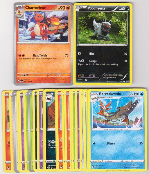 25 Different Pokemon Trading Cards w/ Charmeleon + More
