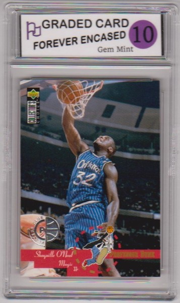 Labeled Gem Mint 10 - Shaquille O'Neal 1995-96 Collector's Choice Players Club #202 Insert Card