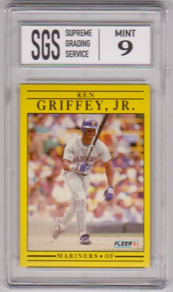 Graded Mint 9 - Ken Griffey, Jr. 1991 Fleer #450 Card