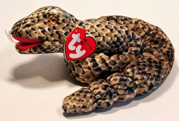 2000 Ty Beanie Baby Zodiac Snake - New With Tags