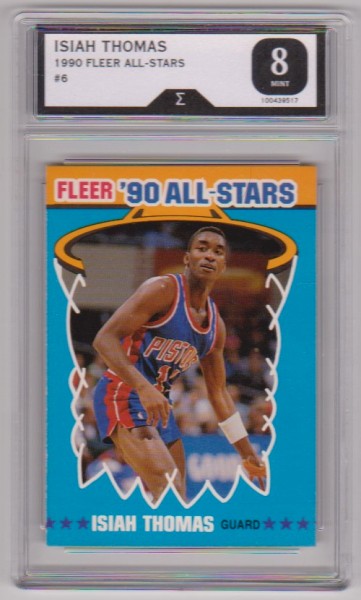 Graded Sigma 8 - Isiah Thomas 1990 Fleer All-Stars #6 Card