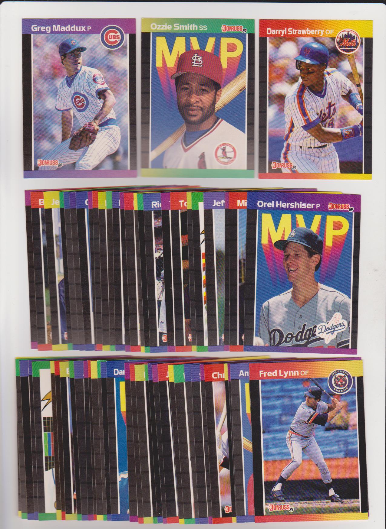 150 Assorted 1989 Donruss Baseball Cards w/ Stars - Greg Maddux + More