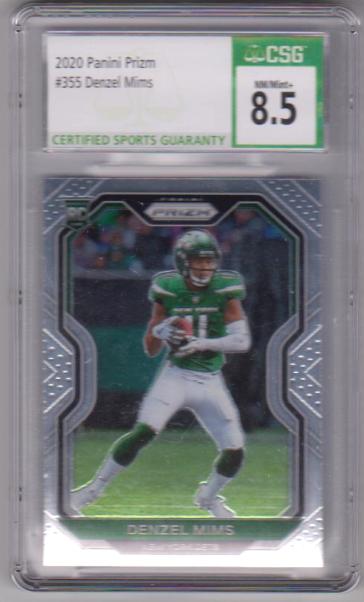 Rookie Graded CSG NM/Mint+ 8.5 - Denzel Mims 2020 Panini Prizm #355 Card