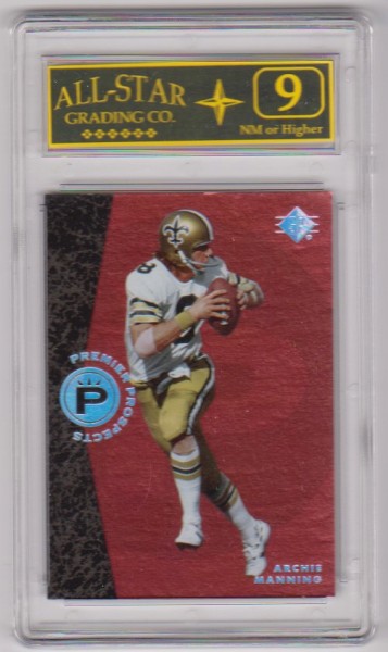 Graded 9 - Archie Manning 2008 SP Rookie Edition #386 Card