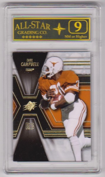 Graded 9 - Earl Campbell 2014 SPx #33 Card