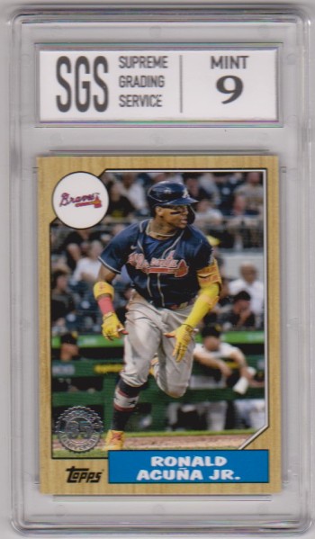 Graded Mint 9 - Ronald Acuna, Jr. 2022 Topps 35th Anniversary #T87-64 Insert Card