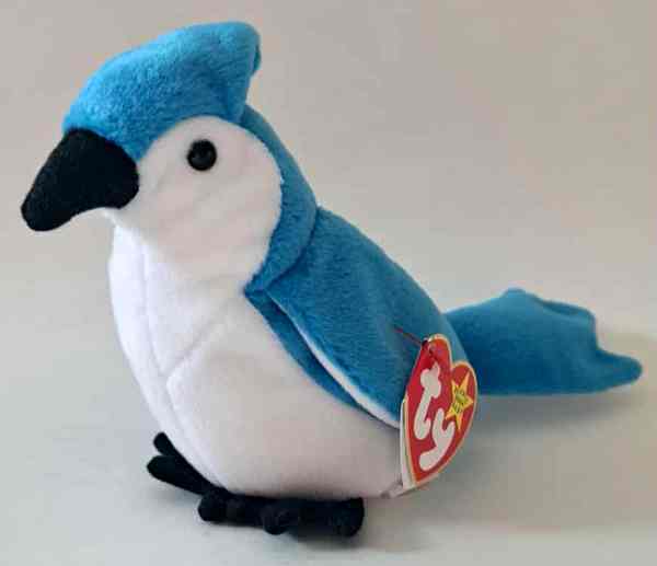 1998 Ty Beanie Baby Rocket The Blue Jay - New With Tags