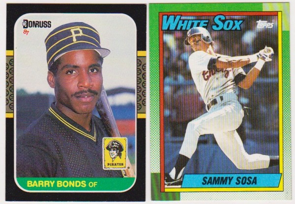 Rookies - Barry Bonds 1987 Donruss #361 + Sammy Sosa 1990 Topps #692 Rookie Pair