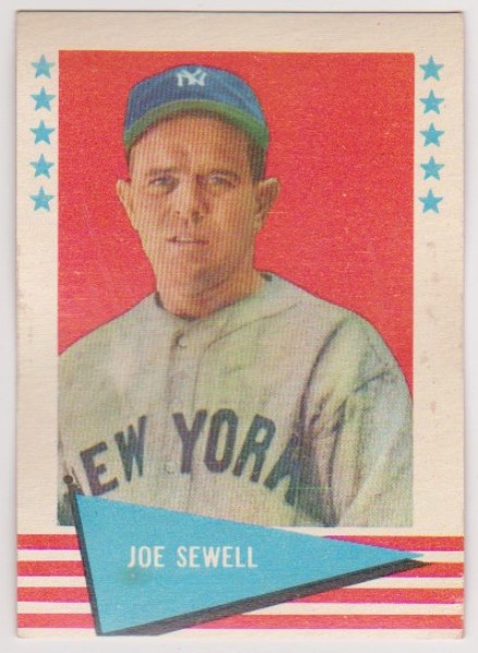 1961 Fleer Joe Sewell #76 Card - HOF'er