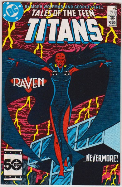 1986 DC Comics TALES OF THE TEEN TITANS #61 Issue