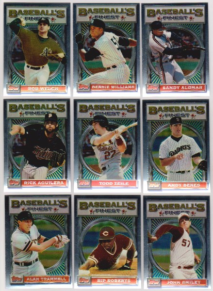 9 Different 1993 Topps Finest Cards w/ Alan Trammell + More