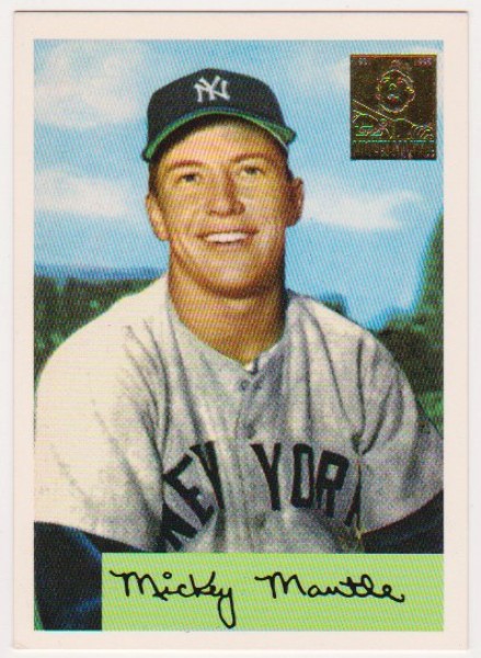 Mickey Mantle 1954 Bowman #65 Commemorative Card - 1996 Topps #4 of 19 Insert Card
