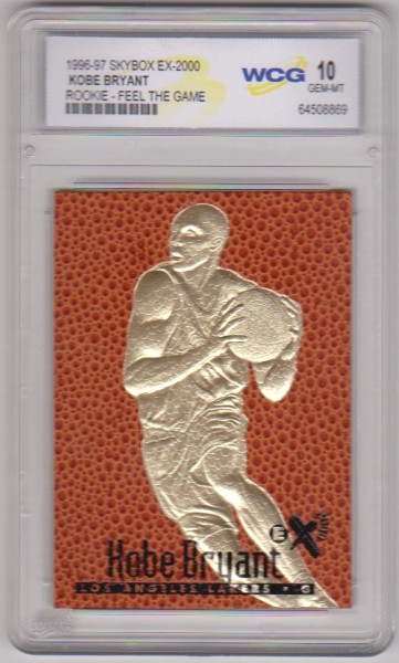 Rookie Graded Gem Mint 10 - Kobe Bryant 1996-97 Skybox EX-2000 Feel The Game 23 Kt Gold Card