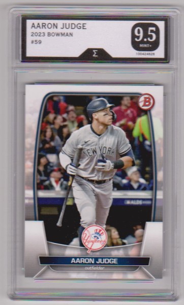 Graded Sigma Mint+ 9.5 - Aaron Judge 2023 Bowman #59 Card