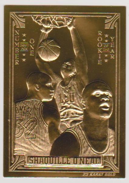23 kt Gold - Shaquille O'Neal 1994 Classic Gold Card (1/24,900)