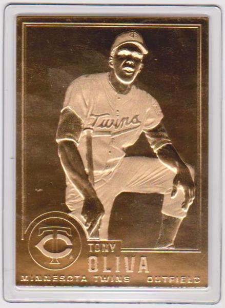 22 kt Gold - TONY OLIVA 1996 Danbury Mint Gold Card