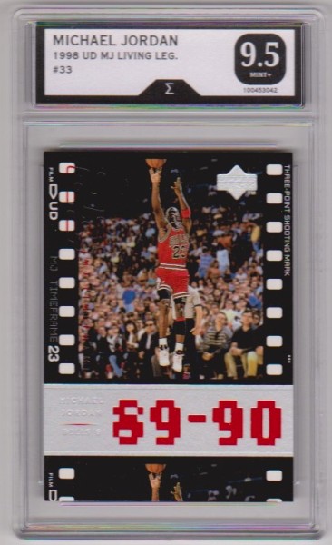 Graded Sigma Mint+ 9.5 - Michael Jordan 1998 Upper Deck Living Legends #33 Card