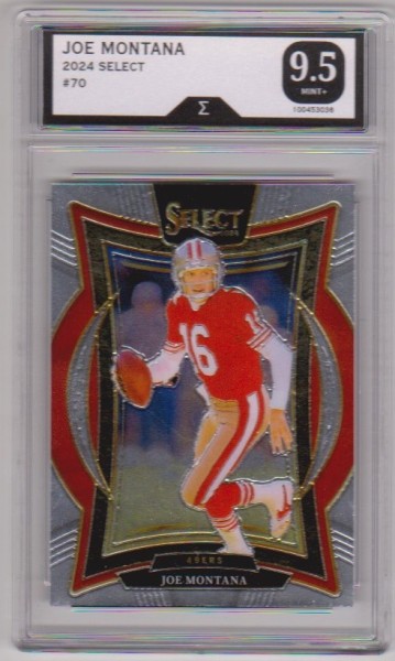 Graded Sigma Mint+ 9.5 - Joe Montana 2024 Panini Select #70 Card