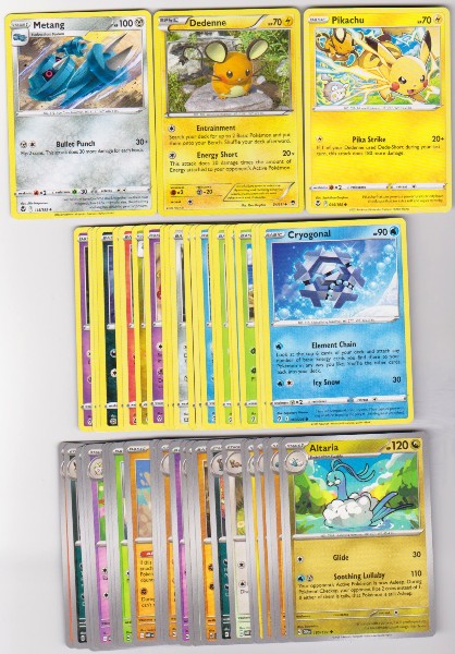 50 Different Pokemon Trading Cards w/ Pikachu + More