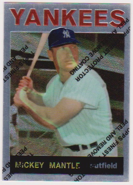Mickey Mantle 1964 Topps #50 Commemorative Card - 1996 Topps Finest #14 of 19 Insert Card