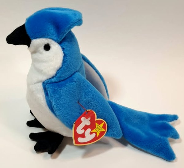 1998 Ty Beanie Baby Rocket The Blue Jay - New With Tags