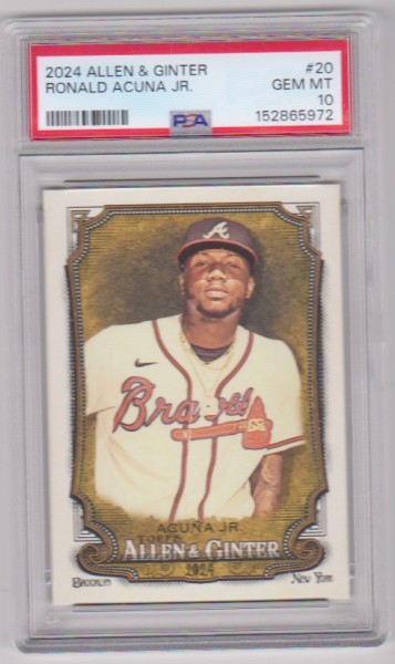 Graded PSA Gem Mint 10 - Ronald Acuna Jr. 2024 Topps Allen & Ginter #20 Card