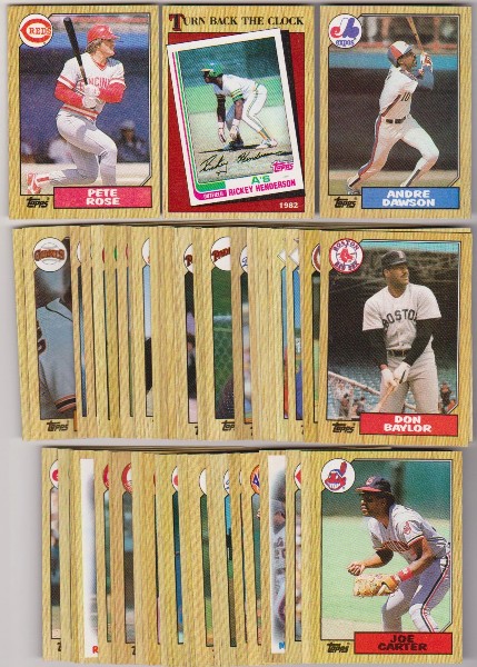 150 Different 1987 Topps Baseball Cards w/ Pete Rose + More