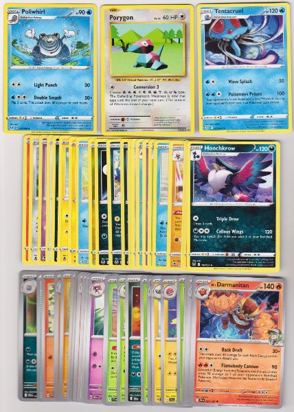 50 Different Pokemon Trading Cards w/ Poliwhirl + More