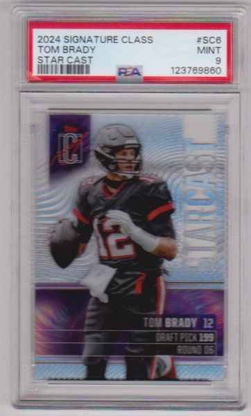 Graded PSA Mint 9 - Tom Brady 2024 Topps Signature Class Star Cast #SC-6 Card