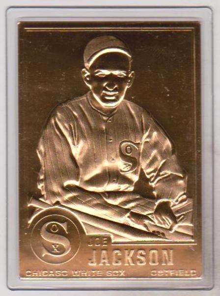 22 kt Gold - Shoeless Joe Jackson 1996 Danbury Mint Gold Card