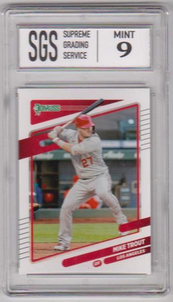 Graded Mint 9 - Mike Trout 2021 Donruss #170 Card