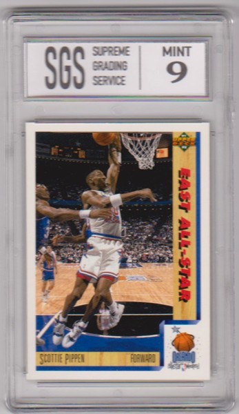 Graded Mint 9 - Scottie Pippen 1991-92 Upper Deck #453 Card