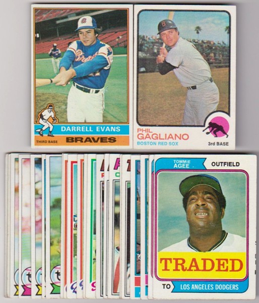 25 Different 1970's Topps Baseball Cards (1973-1979) w/ Darrell Evans + More