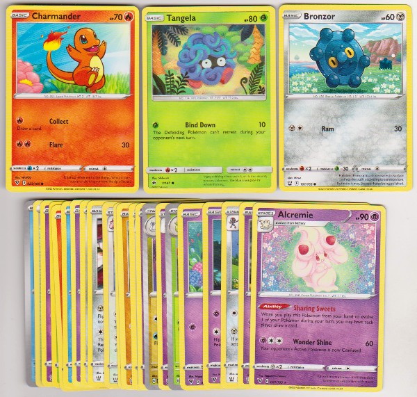 25 Different Pokemon Trading Cards w/ Charmander + More