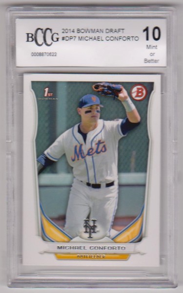 Rookie Graded BCCG 10 - Michael Conforto 2014 Bowman Draft #DP7 Card