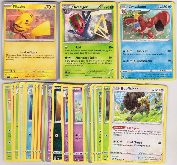 25 Different Pokemon Trading Cards w/ Pikachu + More