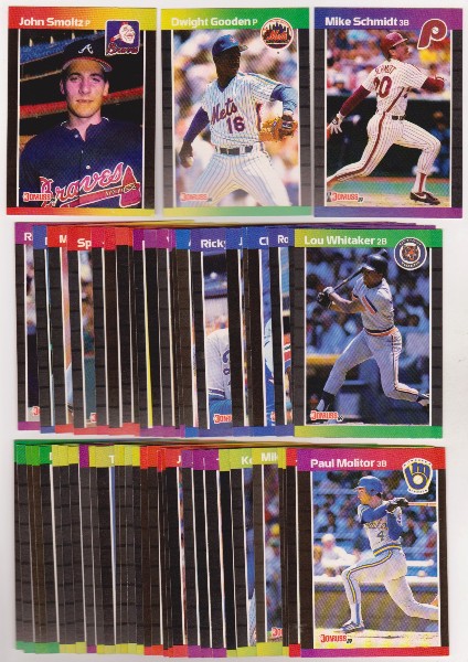 150 Assorted 1989 Donruss Baseball Cards w/ Stars - John Smoltz Rookie + More