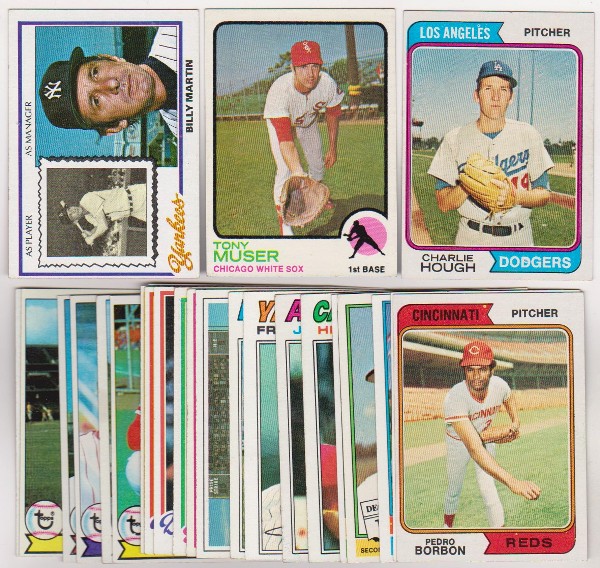 25 Different 1970's Topps Baseball Cards (1973-1979) w/ Billy Martin + More
