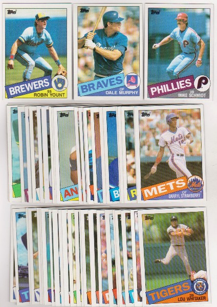 50 Different 1985 Topps Baseball Cards - Robin Yount + More