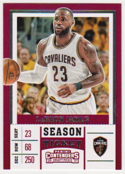 Lebron James 2017 Panini Contenders Draft Picks #36 Card