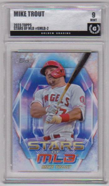 Graded GG Mint 9 - Mike Trout 2023 Topps Stars Of MLB #SMLB-2 Insert Card
